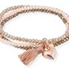 Pulseras Marina Garcia | Pulsera Zen Marr N En Plata Rosa