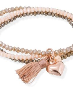 Pulseras Marina Garcia | Pulsera Zen Marr N En Plata Rosa