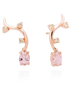 Pendientes Marina Garcia | Pendientes Cannes Rosa En Plata Rosa