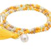 Pulseras Marina Garcia | Pulsera Zen Mostaza Con Perla