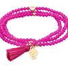 Pulseras Marina Garcia | Pulsera Zen Fucsia Con Calavera