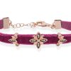 Pulseras Marina Garcia | Pulsera Velvet Malva En Plata Rosa