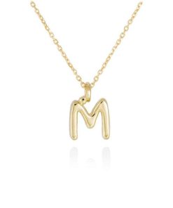 Gargantillas Marina Garcia | Colgante Letra M En Oro Amarillo 18Kt