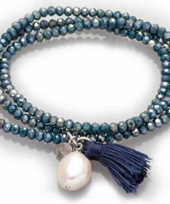 Pulseras Marina Garcia | Pulsera Zen Azul En Plata