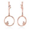 Pendientes Marina Garcia | Pendientes Bamboo Blanco En Plata Rosa