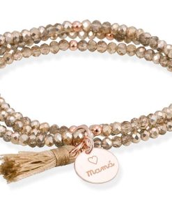 Pulseras Marina Garcia | Pulsera Zen Dorado En Plata Rosa