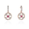 Pendientes Marina Garcia | Pendientes Firenze Fucsia En Plata Rosa