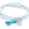 Pulseras Marina Garcia | Pulsera Zen Aguamarina Con Charm Love