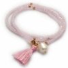 Pulseras Marina Garcia | Pulsera Zen Rosa En Plata Rosa