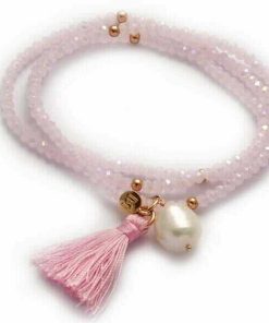 Pulseras Marina Garcia | Pulsera Zen Rosa En Plata Rosa