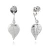 Pendientes Marina Garcia | Pendientes Leaves Blanco En Plata