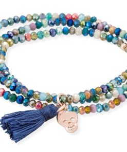 Pulseras Marina Garcia | Pulsera Zen Multizafiro Con Calavera