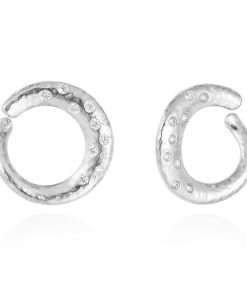 Pendientes Marina Garcia | Pendientes Laos Blanco En Plata