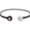 Pulseras Marina Garcia | Pulsera Maui Rosa En Plata Negra