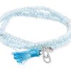 Pulseras Marina Garcia | Pulsera Zen Aguamarina Con Clip Amistad