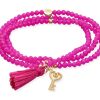 Pulseras Marina Garcia | Pulsera Zen Fucsia Con Llave