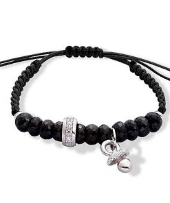 Pulseras Marina Garcia | Pulsera Baby Negro En Plata