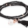 Pulseras Marina Garcia | Pulsera Zen Negro En Plata Rosa