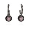 Pendientes Marina Garcia | Pendientes Maui Fucsia En Plata Negra