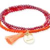 Pulseras Marina Garcia | Pulsera Zen Ne N Naranja Con Chapa Mam