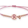 Pulseras Marina Garcia | Pulsera Solidaria Rosa En Plata Rosa