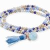 Pulseras Marina Garcia | Pulsera Zen Azul En Plata Rosa