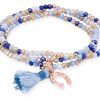 Pulseras Marina Garcia | Pulsera Zen Azul En Plata Rosa