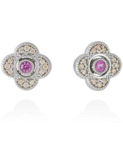 Pendientes Marina Garcia | Pendientes Laze Rosa En Plata