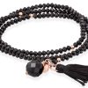 Pulseras Marina Garcia | Pulsera Zen Negro En Plata Rosa