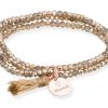 Pulseras Marina Garcia | Pulsera Zen Dorado En Plata Rosa