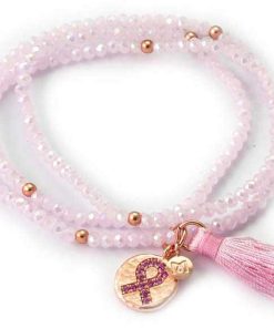 Pulseras Marina Garcia | Pulsera Zen Rosa En Plata Rosa