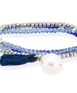 Pulseras Marina Garcia | Pulsera Zen Azul En Plata