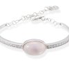 Pulseras Marina Garcia | Pulsera Para Boda Novia Cuarzo Rosa En Plata