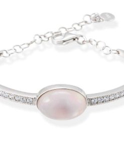 Pulseras Marina Garcia | Pulsera Para Boda Novia Cuarzo Rosa En Plata