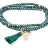 Pulseras Marina Garcia | Pulsera Zen Verde Con Calavera