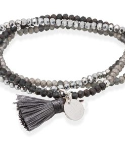 Pulseras Marina Garcia | Pulsera Zen Gris En Plata