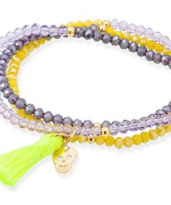 Pulseras Marina Garcia | Pulsera Zen Ne N Amarilla Con Calavera