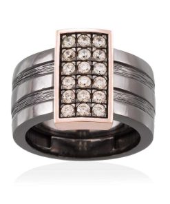 Anillos Marina Garcia | Anillo Beluga Co Ac En Plata Negra