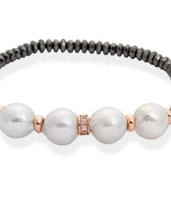 Pulseras Marina Garcia | Pulsera Guru Pearl Perla En Plata Rosa