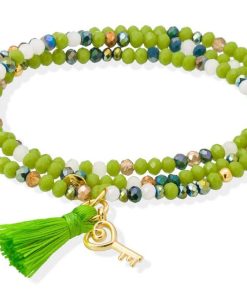 Pulseras Marina Garcia | Pulsera Zen Ne N Pistacho Con Llave