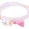 Pulseras Marina Garcia | Pulsera Zen Rosa En Plata Rosa