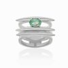 Anillos Marina Garcia | Anillo Galaxy Triple Verde En Plata