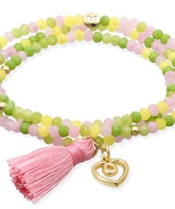 Pulseras Marina Garcia | Pulsera Zen British Rose Con Charm Love