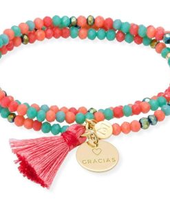 Pulseras Marina Garcia | Pulsera Zen Mandarina Con Chapa Gracias