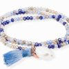 Pulseras Marina Garcia | Pulsera Zen Azul En Plata Rosa