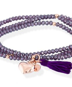 Pulseras Marina Garcia | Pulsera Zen Malva En Plata Rosa