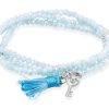 Pulseras Marina Garcia | Pulsera Zen Aguamarina Con Llave