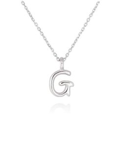 Gargantillas Marina Garcia | Colgante Letra G En Oro Blanco 18Kt