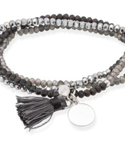 Pulseras Marina Garcia | Pulsera Zen Gris En Plata