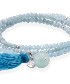 Pulseras Marina Garcia | Pulsera Zen Azul En Plata